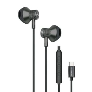 AUDIFONOS ARGOM TECH CABLEADO CON ENTRADA TIPO C COLOR NEGRO