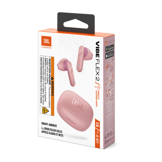 AUDIFONOS INALAMBRICOS JBL VIBE FLEX 2 COLOR ROSA - Imagen 5