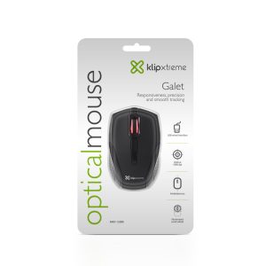 Alternative view of MOUSE OPTICO CABLEADO KLIP XTREME NEGRO KMO-120BK